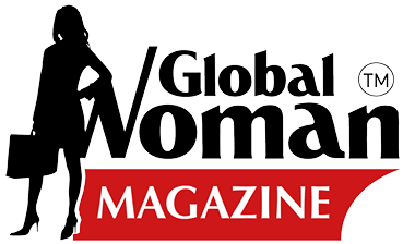 Logo of Global Woman Magazine with a silhouette of a woman.